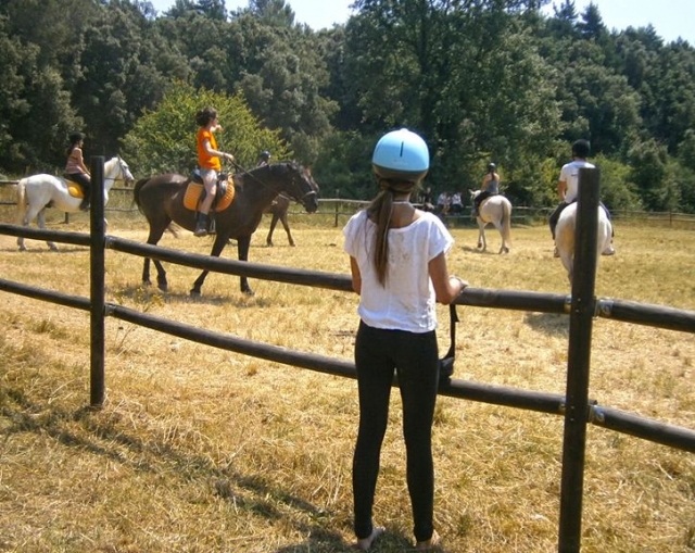 Compañeros montando a caballo 